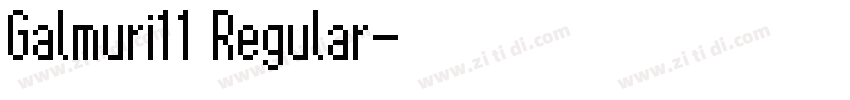 Galmuri11 Regular字体转换